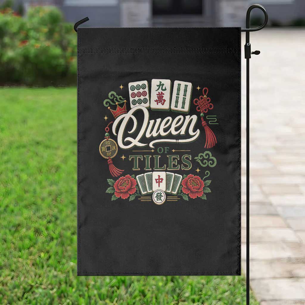 Mahjong Lovers Garden Flag Queen Of Tiles Game Night Graphic