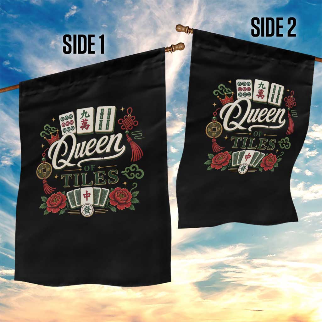 Mahjong Lovers Garden Flag Queen Of Tiles Game Night Graphic