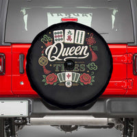 Mahjong Lovers Spare Tire Cover Queen Of Tiles Game Night Graphic