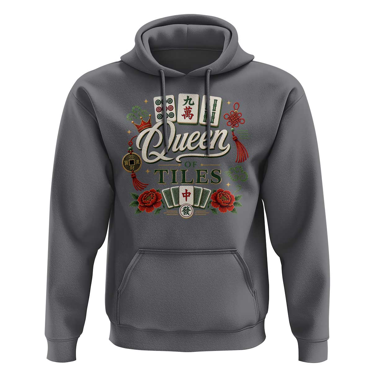 Mahjong Lovers Hoodie Queen Of Tiles Game Night Graphic