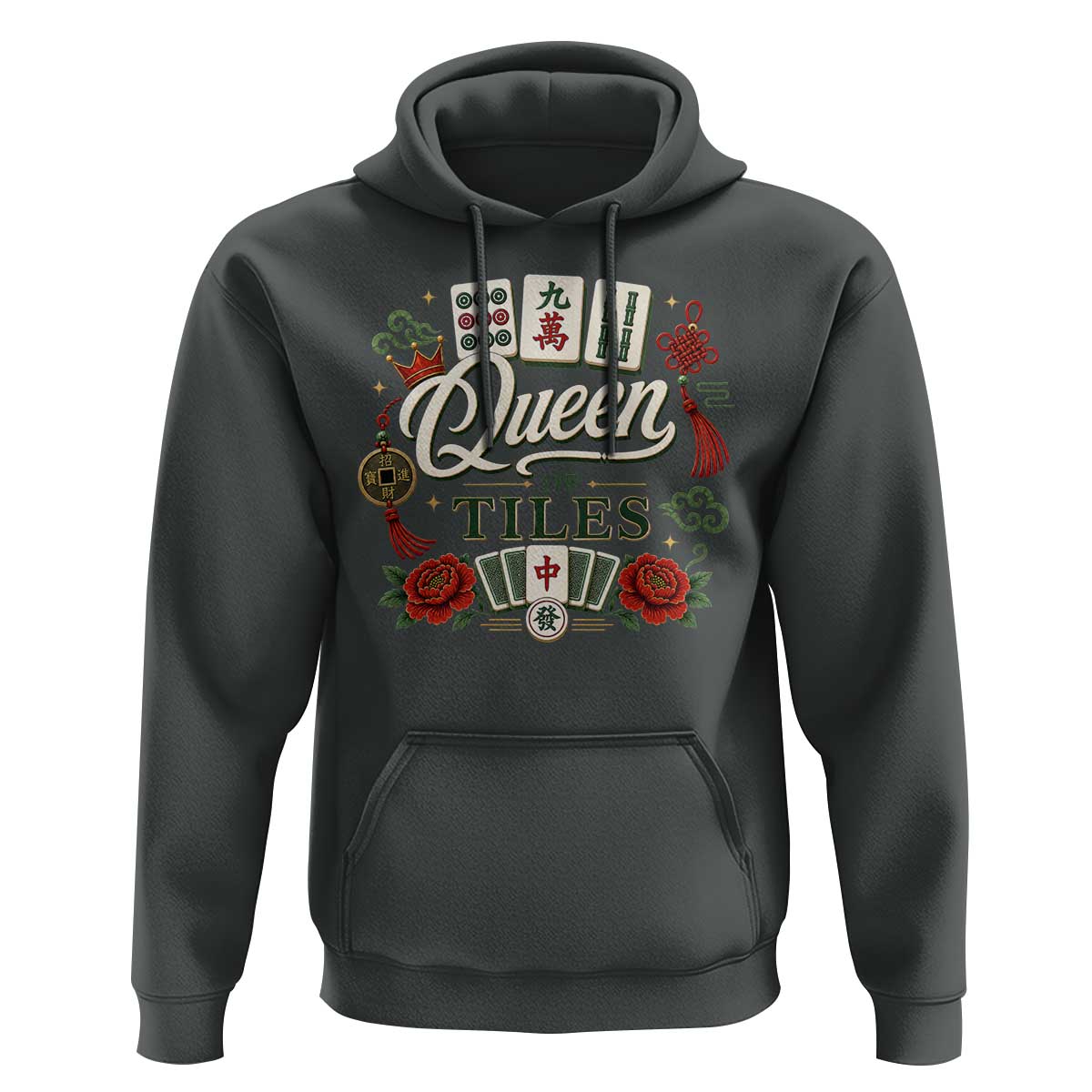 Mahjong Lovers Hoodie Queen Of Tiles Game Night Graphic