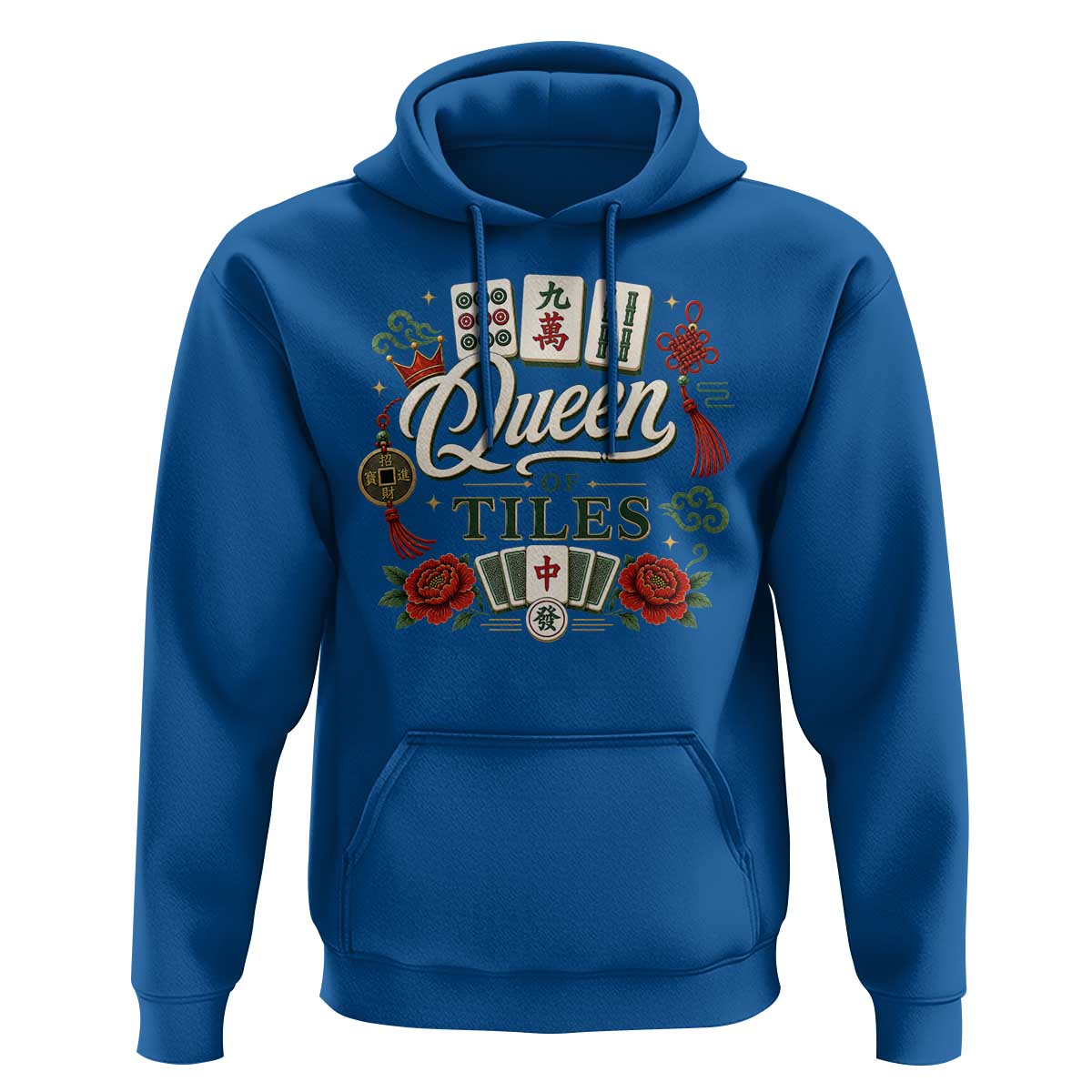 Mahjong Lovers Hoodie Queen Of Tiles Game Night Graphic