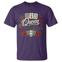 Mahjong Lovers T Shirt Queen Of Tiles Game Night Graphic