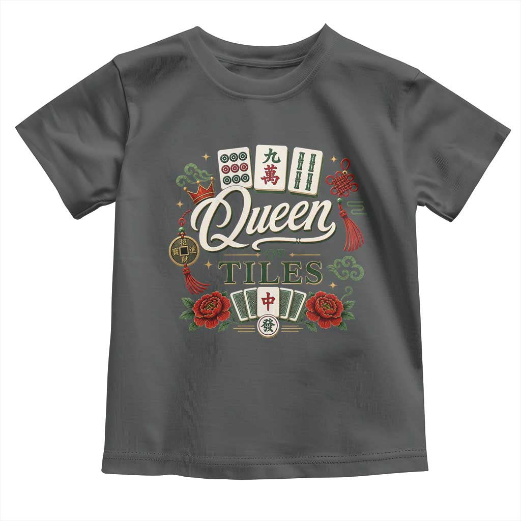 Mahjong Lovers Toddler T Shirt Queen Of Tiles Game Night Graphic