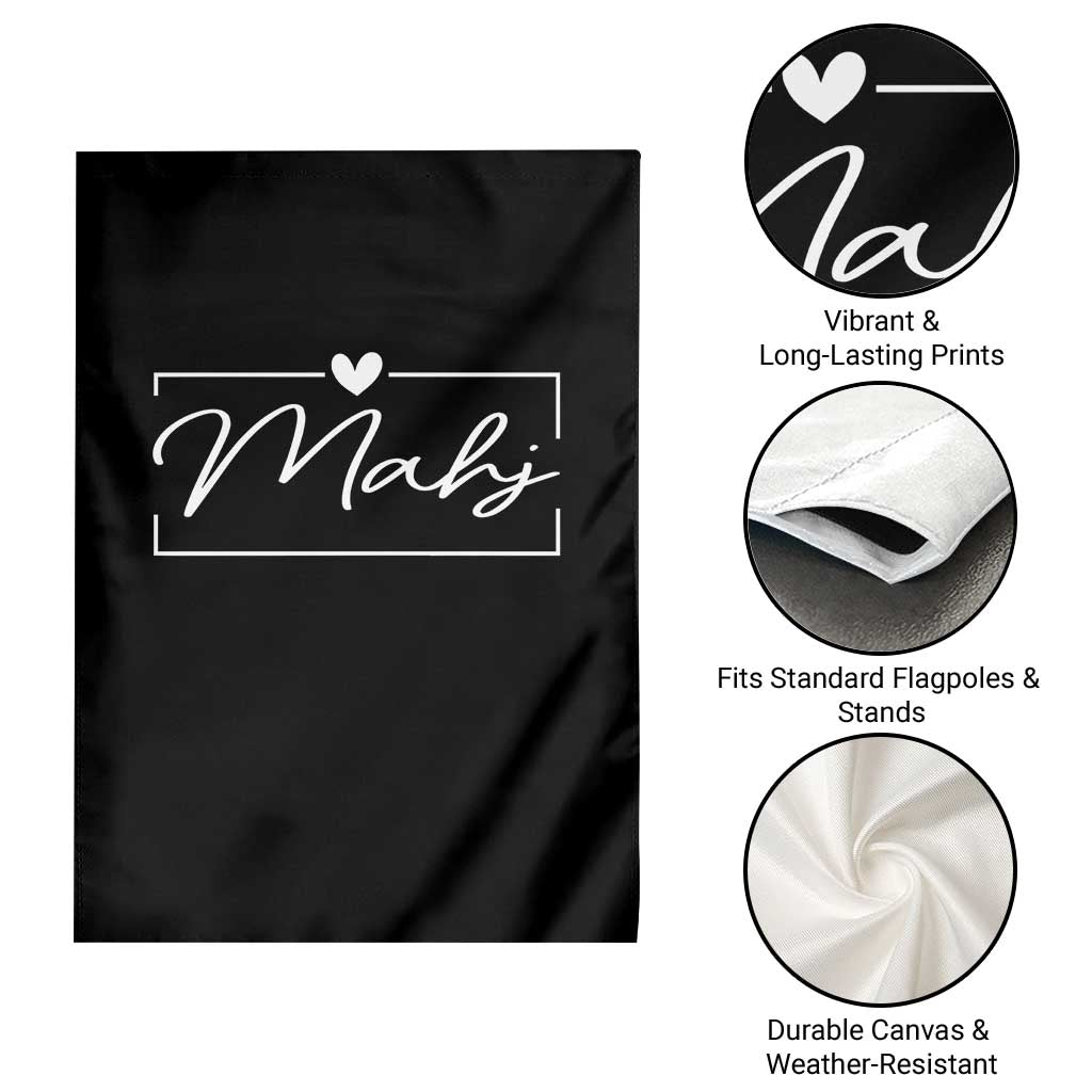 Mahjong Lovers Garden Flag Mah Jongg Game Night Graphic