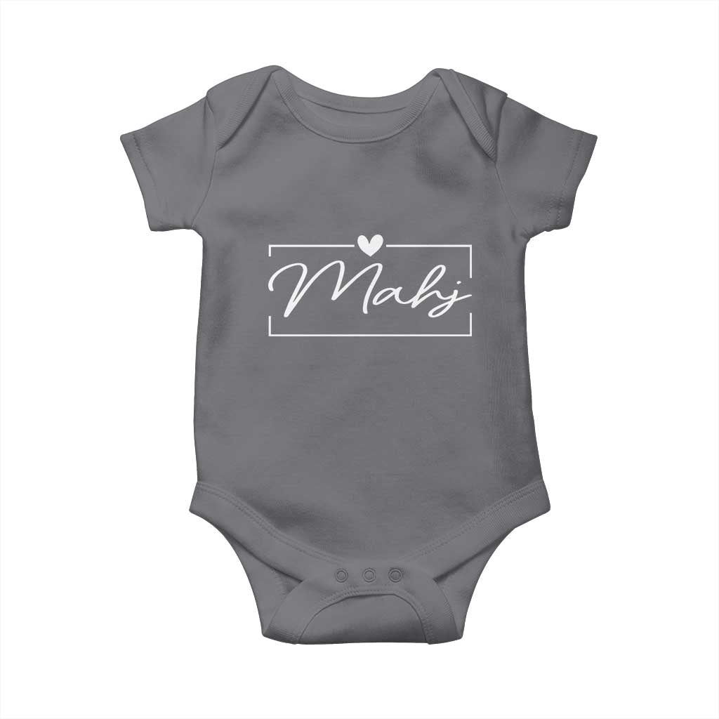 Mahjong Lovers Baby Onesie Mah Jongg Game Night Graphic