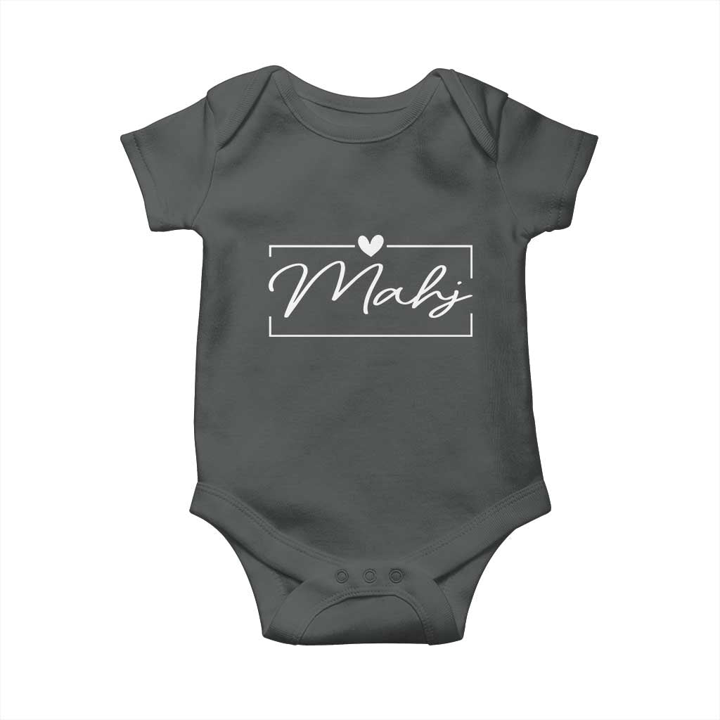 Mahjong Lovers Baby Onesie Mah Jongg Game Night Graphic