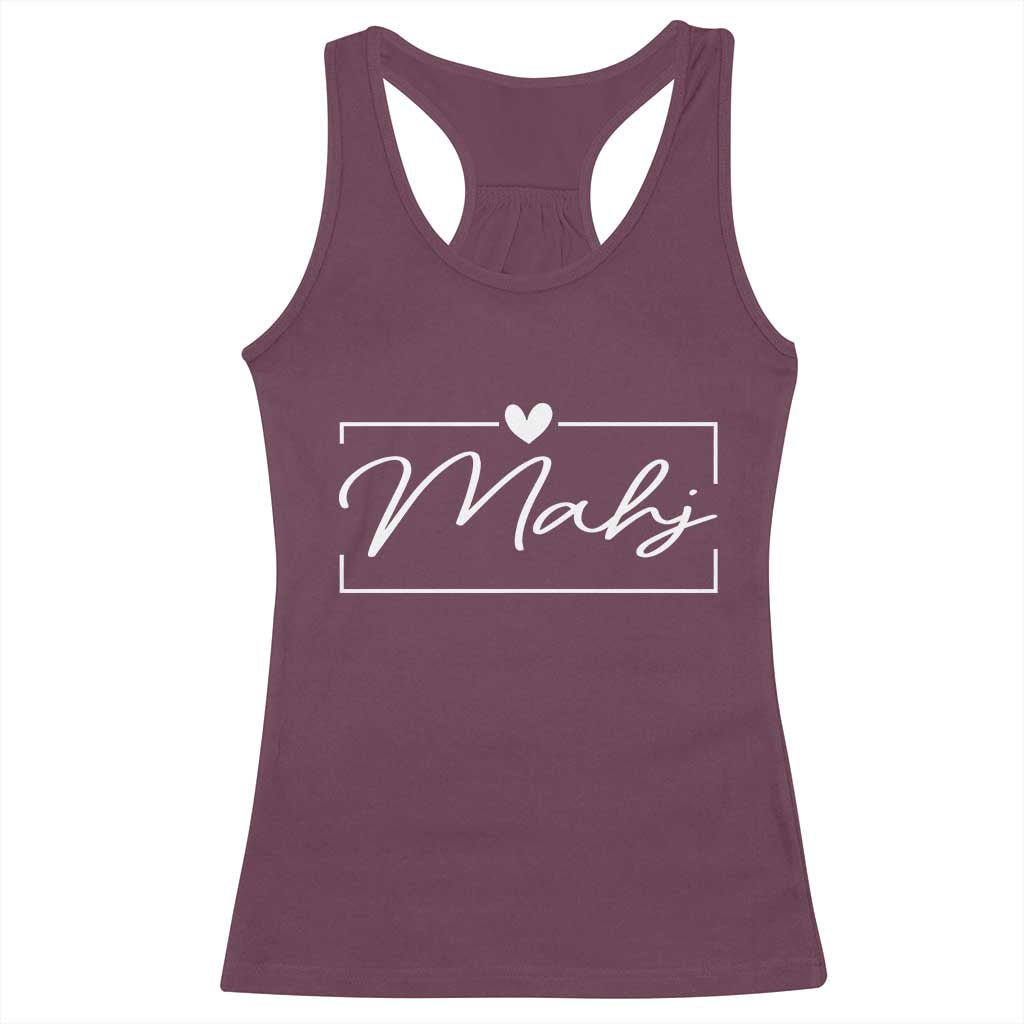 Mahjong Lovers Racerback Tank Top Mah Jongg Game Night Graphic