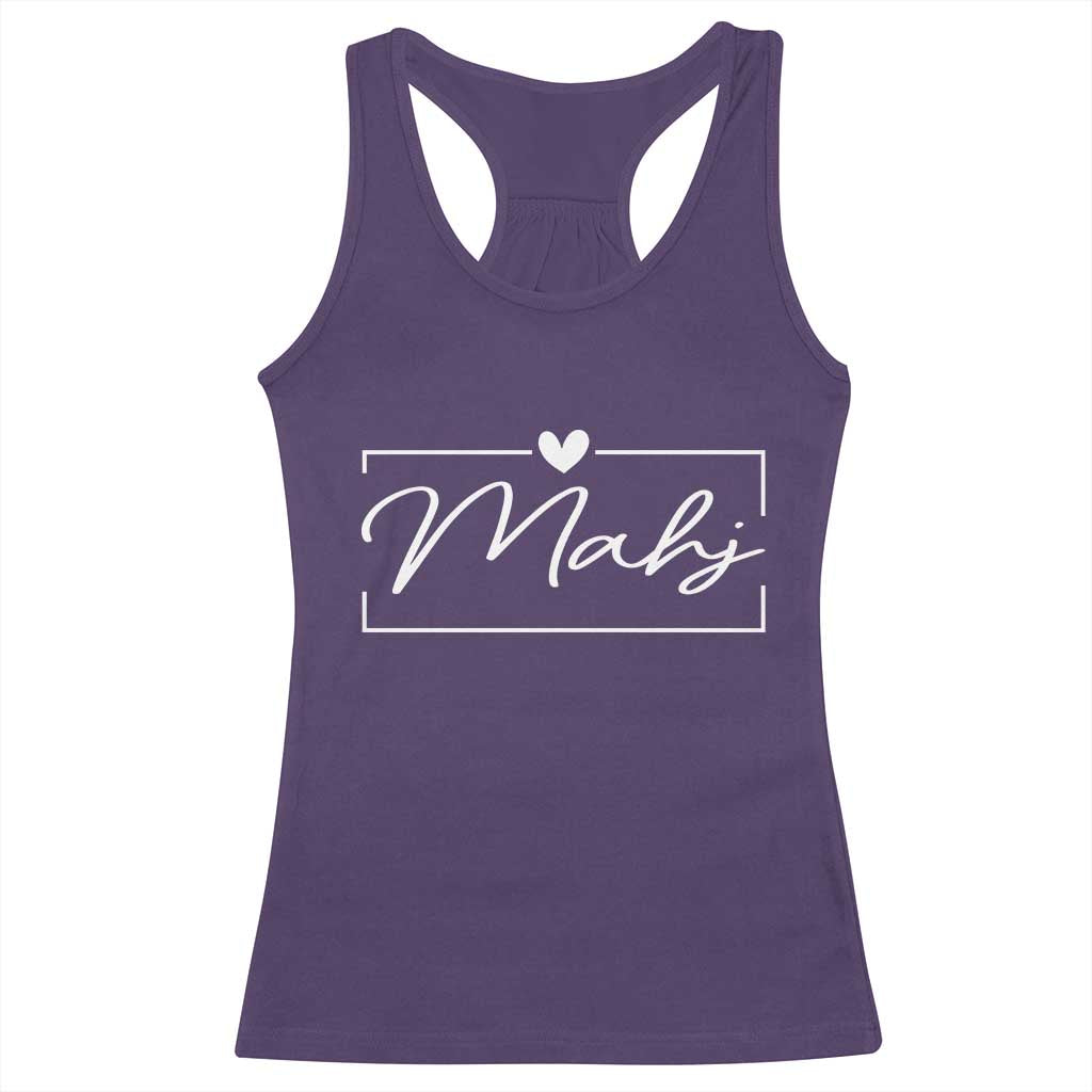 Mahjong Lovers Racerback Tank Top Mah Jongg Game Night Graphic