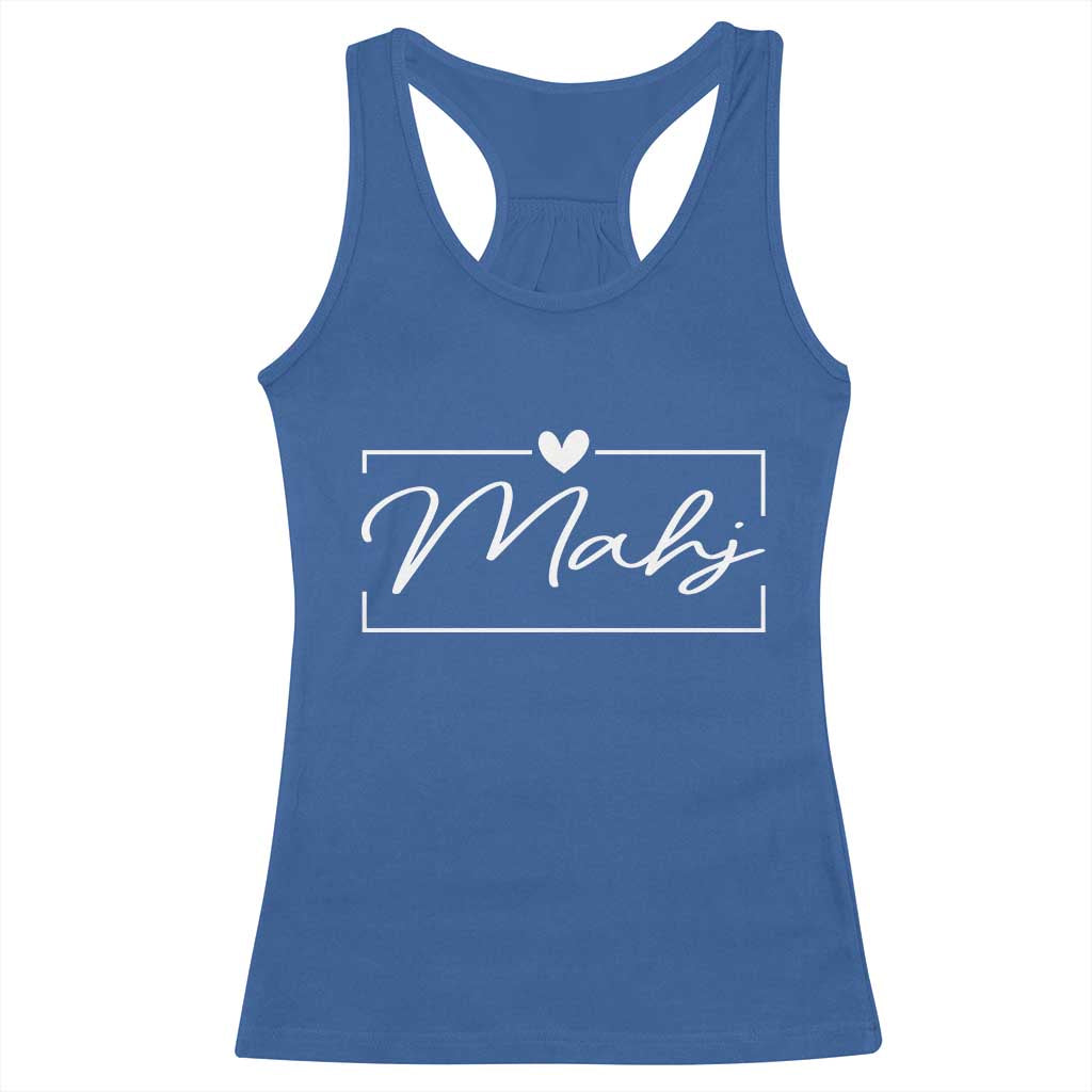 Mahjong Lovers Racerback Tank Top Mah Jongg Game Night Graphic