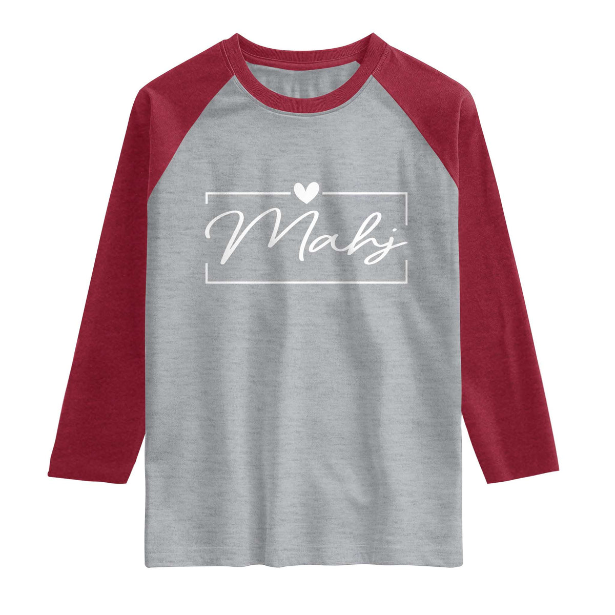 Mahjong Lovers Raglan Shirt Mah Jongg Game Night Graphic