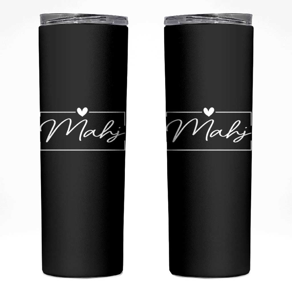 Mahjong Lovers Skinny Tumbler Mah Jongg Game Night Graphic