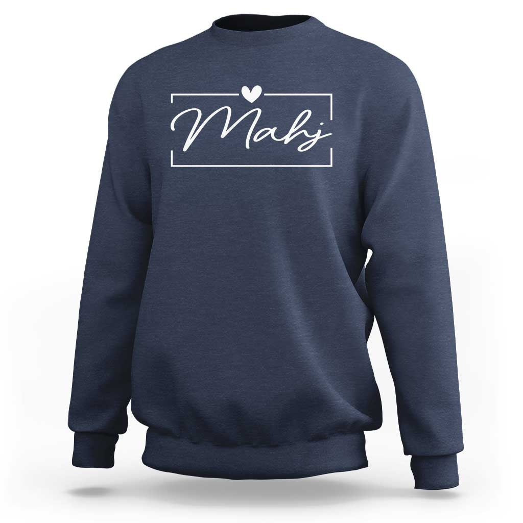 Mahjong Lovers Sweatshirt Mah Jongg Game Night Graphic