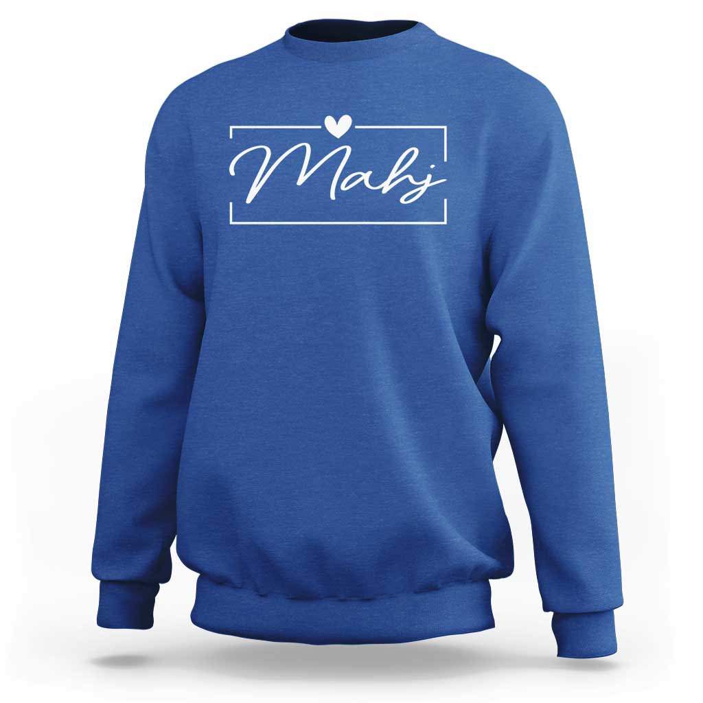 Mahjong Lovers Sweatshirt Mah Jongg Game Night Graphic