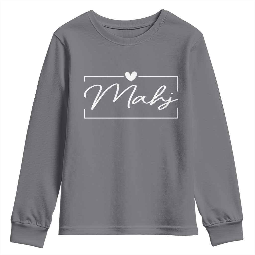 Mahjong Lovers Youth Sweatshirt Mah Jongg Game Night Graphic