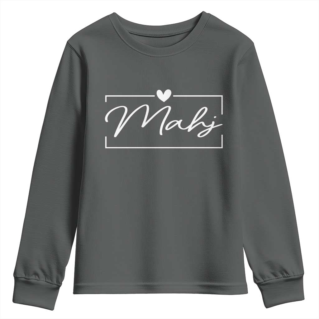 Mahjong Lovers Youth Sweatshirt Mah Jongg Game Night Graphic