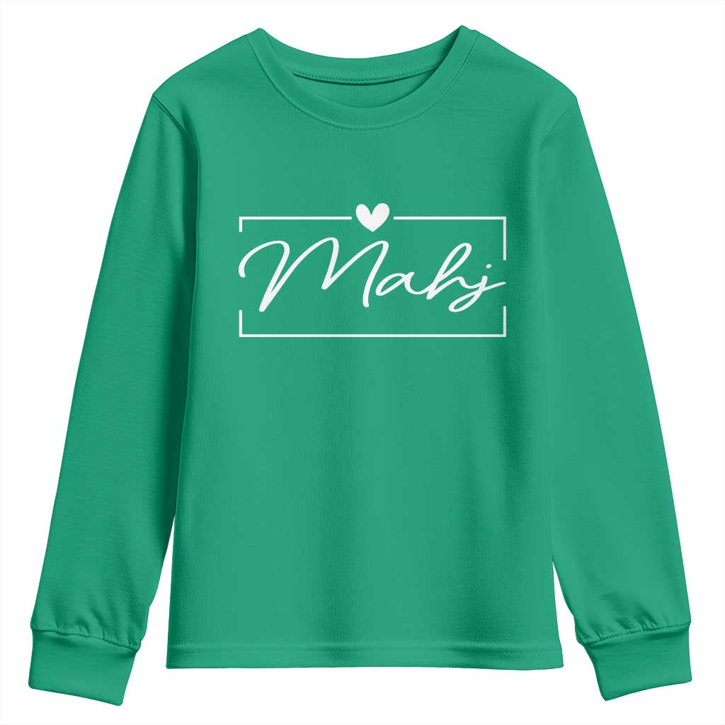 Mahjong Lovers Youth Sweatshirt Mah Jongg Game Night Graphic