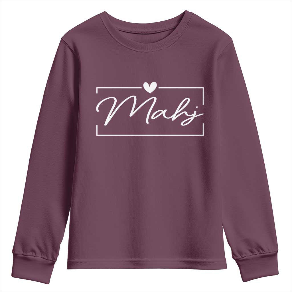 Mahjong Lovers Youth Sweatshirt Mah Jongg Game Night Graphic
