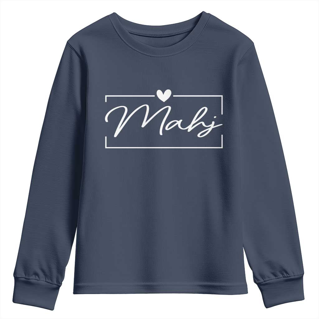 Mahjong Lovers Youth Sweatshirt Mah Jongg Game Night Graphic