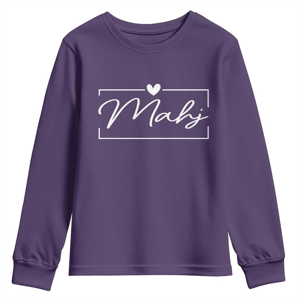 Mahjong Lovers Youth Sweatshirt Mah Jongg Game Night Graphic