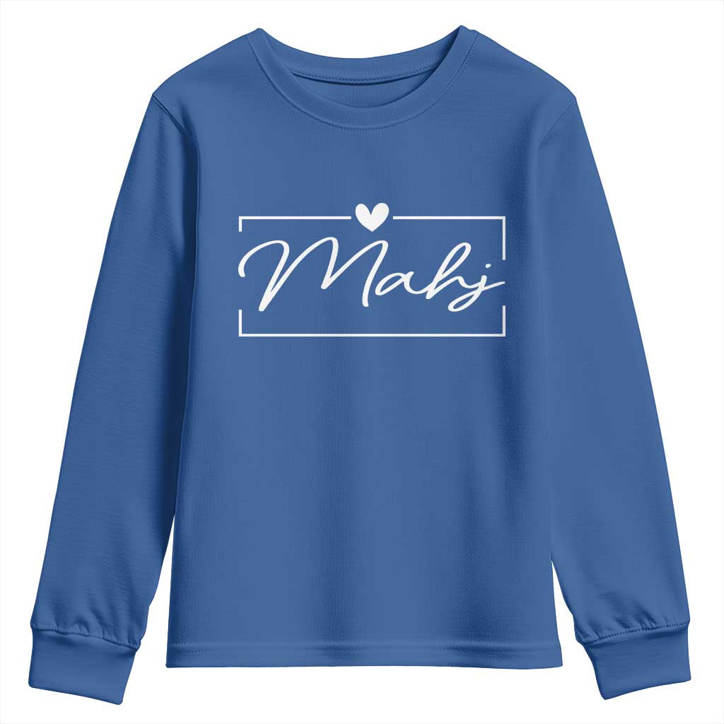 Mahjong Lovers Youth Sweatshirt Mah Jongg Game Night Graphic