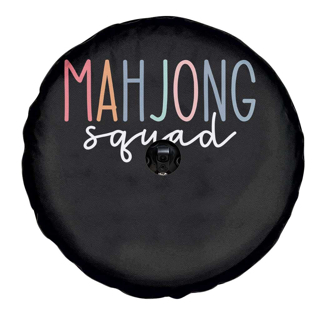 Mahjong Lovers Mahj Squad Spare Tire Cover Boho Pastel Cute Game Night Graphic