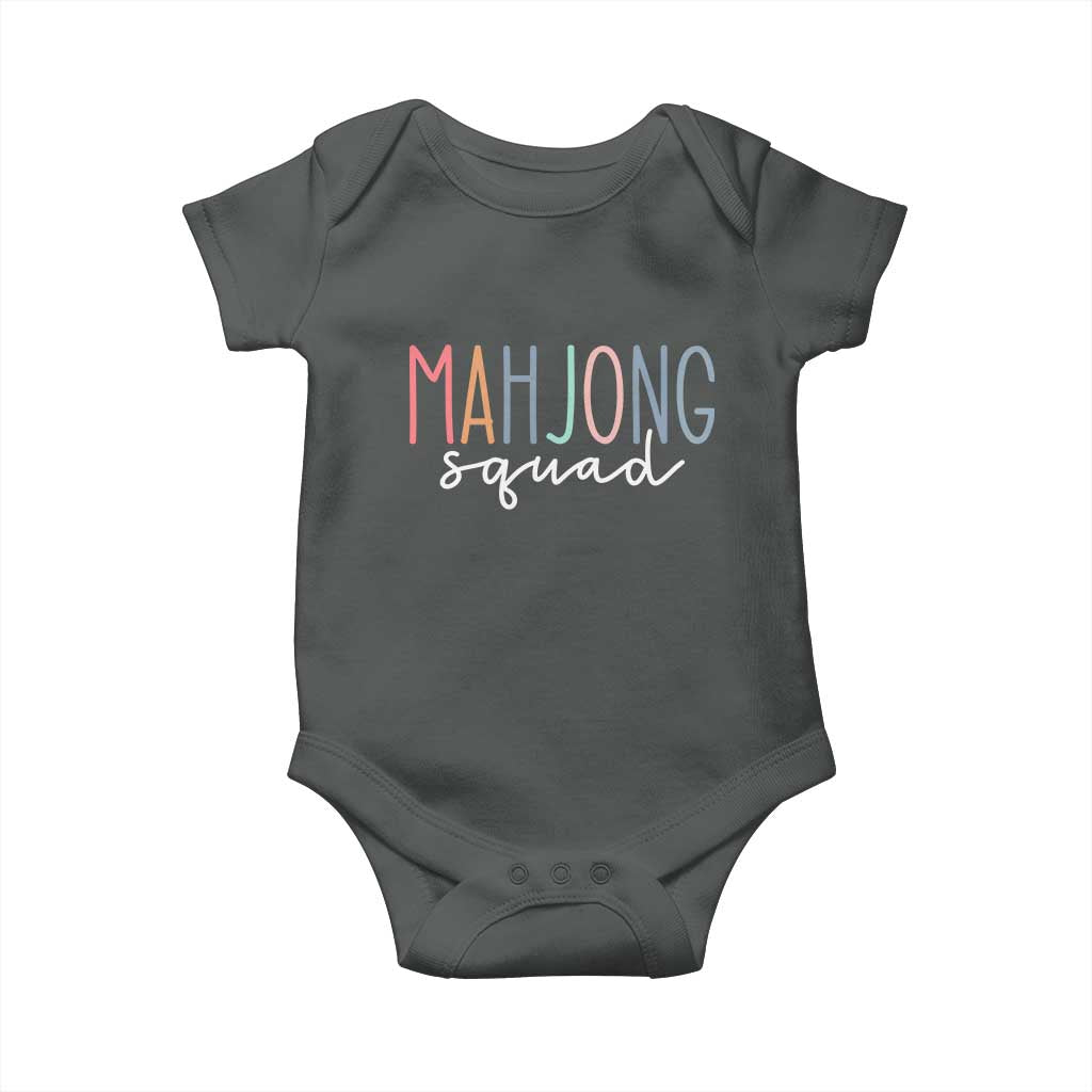 Mahjong Lovers Mahj Squad Baby Onesie Boho Pastel Cute Game Night Graphic