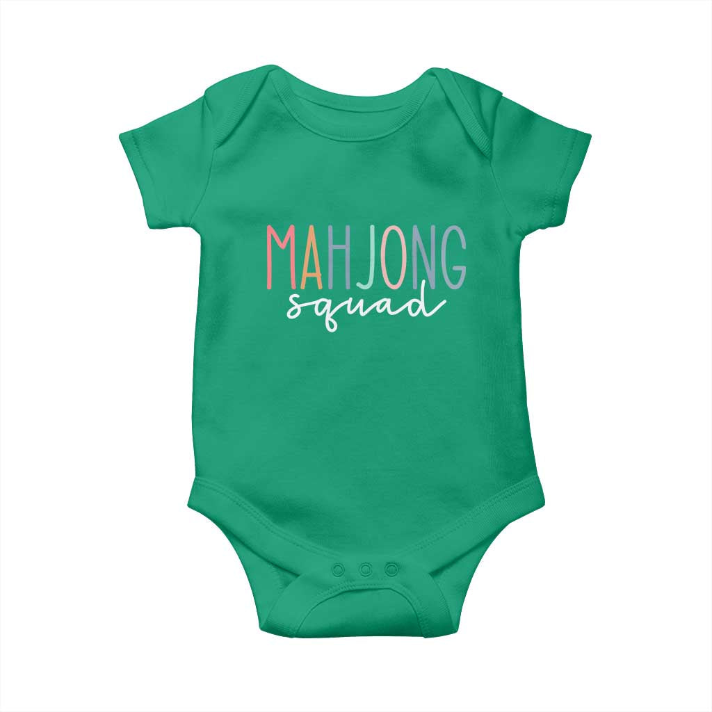 Mahjong Lovers Mahj Squad Baby Onesie Boho Pastel Cute Game Night Graphic