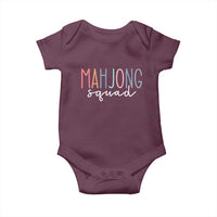 Mahjong Lovers Mahj Squad Baby Onesie Boho Pastel Cute Game Night Graphic