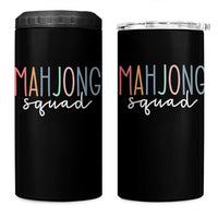Mahjong Lovers Mahj Squad 4 in 1 Can Cooler Tumbler Boho Pastel Cute Game Night Graphic