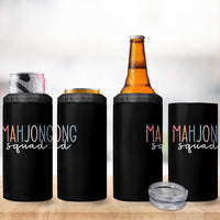 Mahjong Lovers Mahj Squad 4 in 1 Can Cooler Tumbler Boho Pastel Cute Game Night Graphic