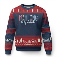 Mahjong Lovers Mahj Squad Ugly Christmas Sweater Boho Pastel Cute Game Night Graphic