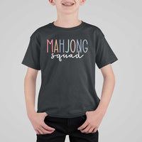 Mahjong Lovers Mahj Squad T Shirt For Kid Boho Pastel Cute Game Night Graphic