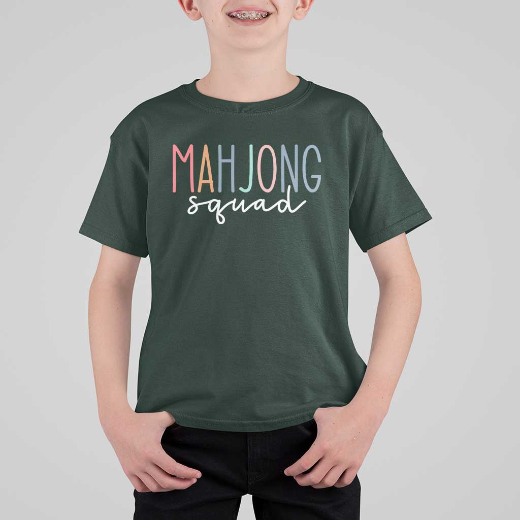 Mahjong Lovers Mahj Squad T Shirt For Kid Boho Pastel Cute Game Night Graphic