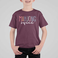 Mahjong Lovers Mahj Squad T Shirt For Kid Boho Pastel Cute Game Night Graphic