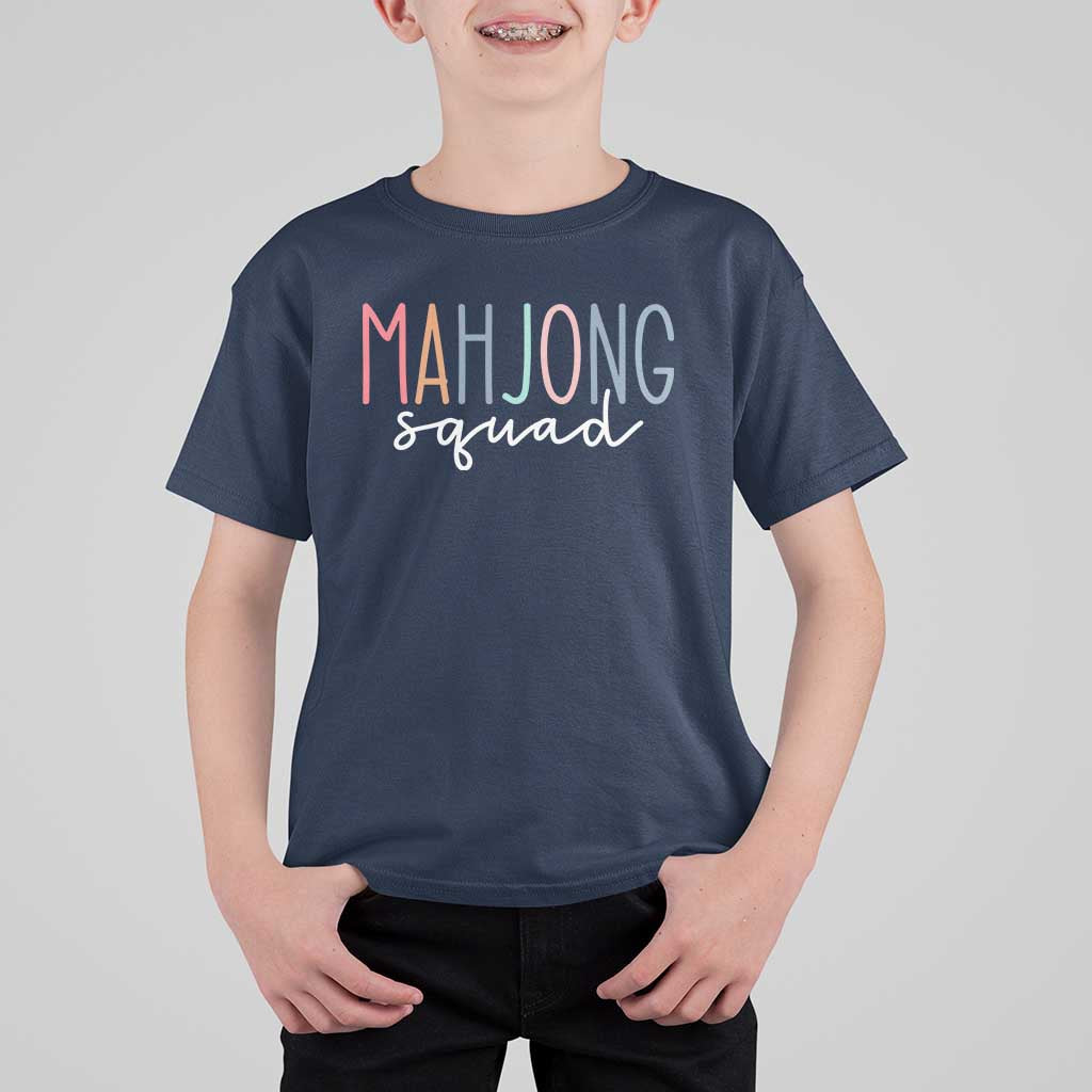 Mahjong Lovers Mahj Squad T Shirt For Kid Boho Pastel Cute Game Night Graphic
