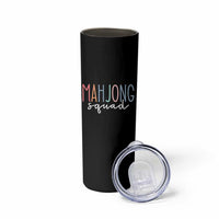 Mahjong Lovers Mahj Squad Skinny Tumbler Boho Pastel Cute Game Night Graphic