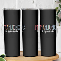 Mahjong Lovers Mahj Squad Skinny Tumbler Boho Pastel Cute Game Night Graphic
