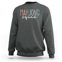 Mahjong Lovers Mahj Squad Sweatshirt Boho Pastel Cute Game Night Graphic