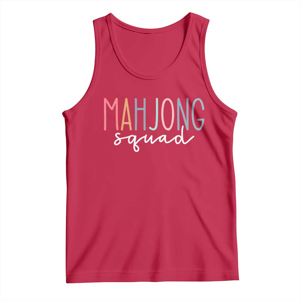 Mahjong Lovers Mahj Squad Tank Top Boho Pastel Cute Game Night Graphic