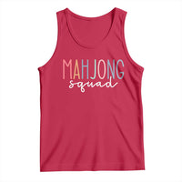 Mahjong Lovers Mahj Squad Tank Top Boho Pastel Cute Game Night Graphic