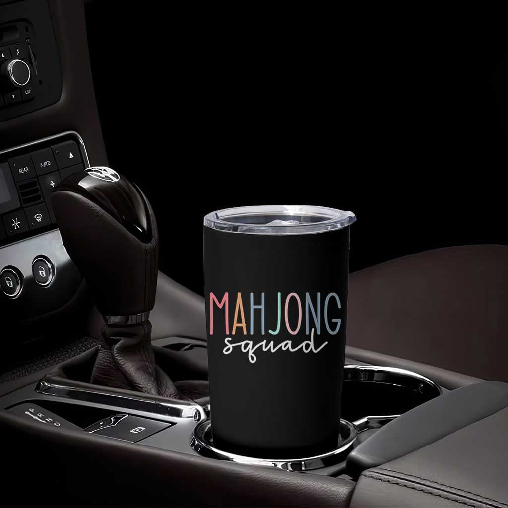 Mahjong Lovers Mahj Squad Tumbler Cup Boho Pastel Cute Game Night Graphic