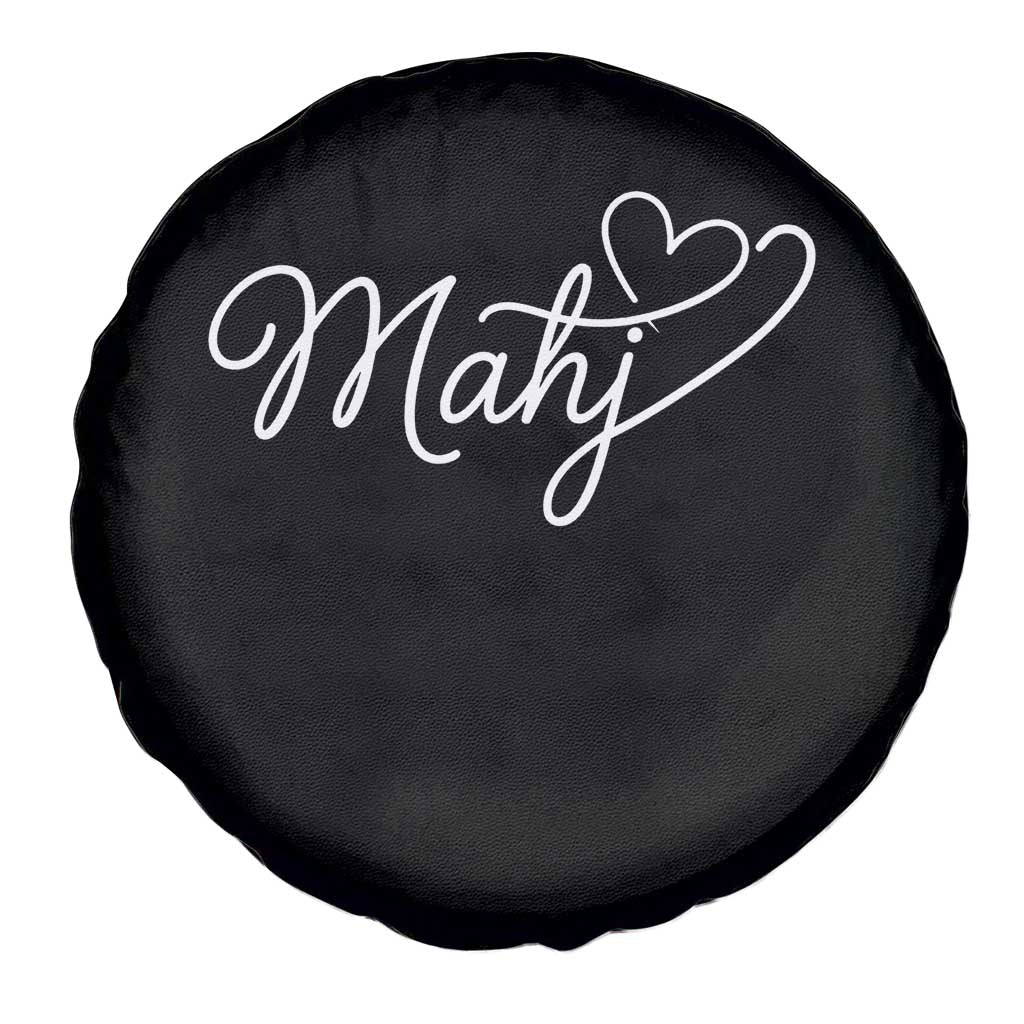 Mahjong Lovers Spare Tire Cover Funny Mah Jongg Heart Game Night Graphic