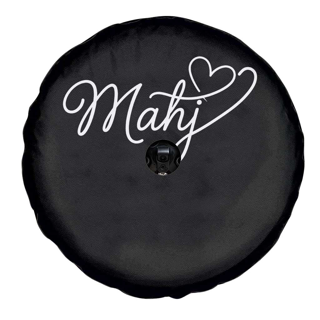 Mahjong Lovers Spare Tire Cover Funny Mah Jongg Heart Game Night Graphic