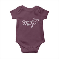 Mahjong Lovers Baby Onesie Funny Mah Jongg Heart Game Night Graphic