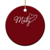 Mahjong Lovers Ceramic Ornament Funny Mah Jongg Heart Game Night Graphic