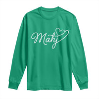 Mahjong Lovers Long Sleeve Shirt Funny Mah Jongg Heart Game Night Graphic