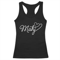 Mahjong Lovers Racerback Tank Top Funny Mah Jongg Heart Game Night Graphic