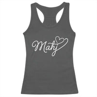 Mahjong Lovers Racerback Tank Top Funny Mah Jongg Heart Game Night Graphic