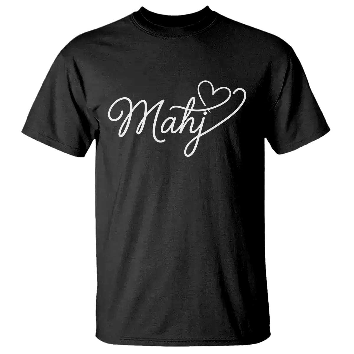 Mahjong Lovers T Shirt Funny Mah Jongg Heart Game Night Graphic